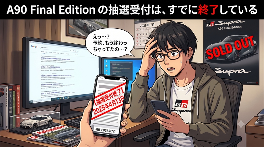結論ファースト:A90 Final Editionの抽選受付はすでに終了している