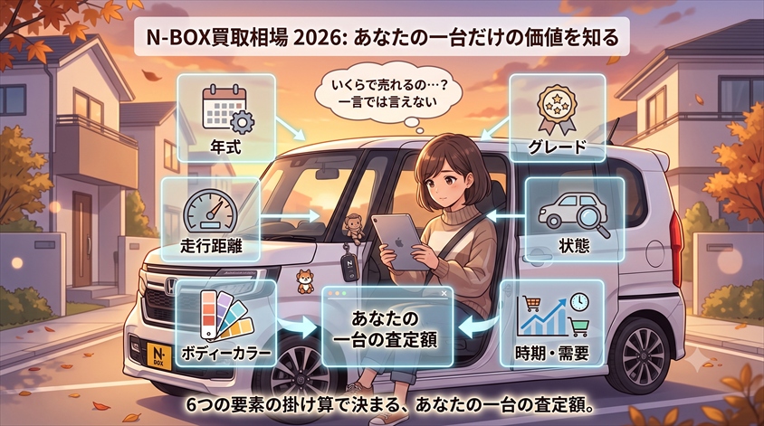 N-BOXの買取相場、2026年最新の全体像をまず押さえる