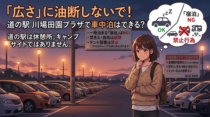 川場田園プラザで車中泊はできる？結論は「仮眠と宿泊を分けて考える」