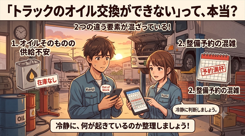 トラックのオイル交換ができない、と言われる理由