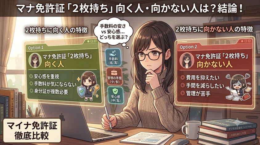 結論：マイナ免許証「2枚持ち」が向く人・向かない人を先にお伝えします