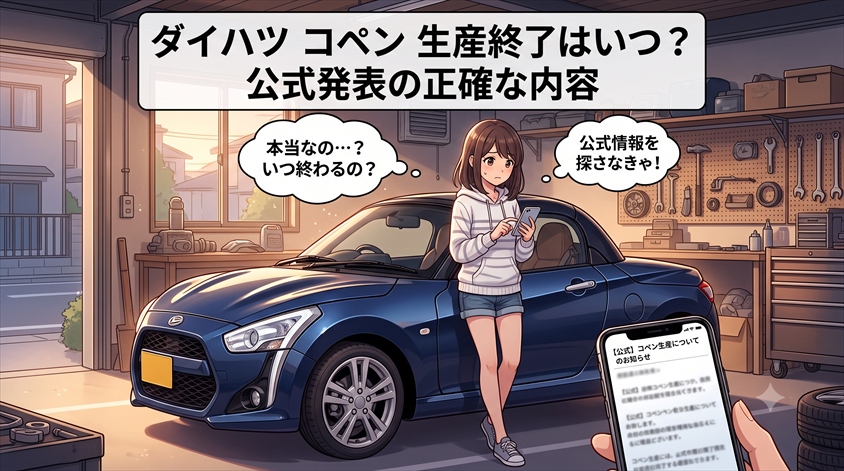 ダイハツ コペン生産終了はいつ?公式発表の正確な内容