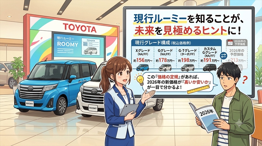 現行ルーミーの価格・グレード構成（公式情報ベース）