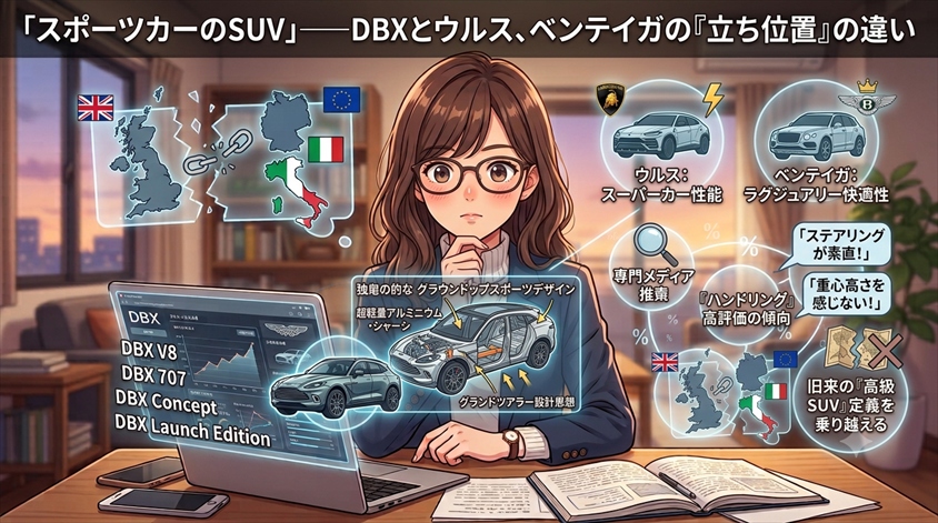 なぜ「スポーツカーブランドが作るSUV」なのか──ウルスやベンテイガとの立ち位置の違い