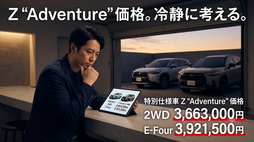 Z"Adventure"の価格はいくらか|通常Zとの差額の考え方