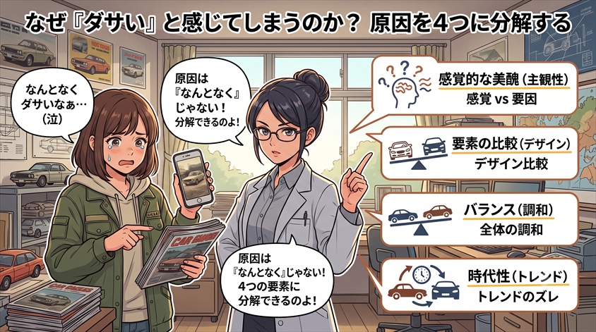 なぜ「ダサい」と感じてしまうのか?原因を4つに分解する