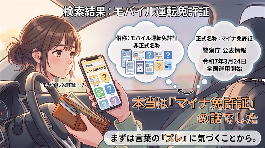 「モバイル運転免許証」という言葉と、実際にある制度のズレ