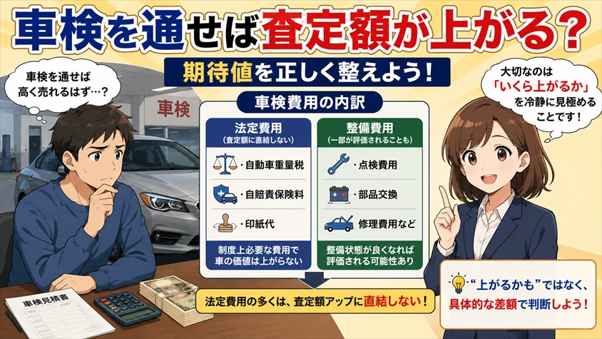 「車検を通せば査定額が上がる」は本当か（期待値調整）