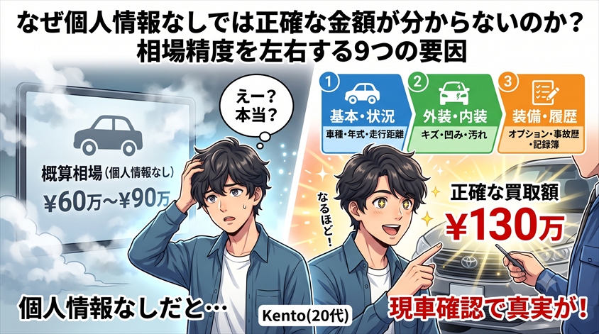 なぜ個人情報なしでは正確な金額が分からないのか?相場精度を左右する9項目