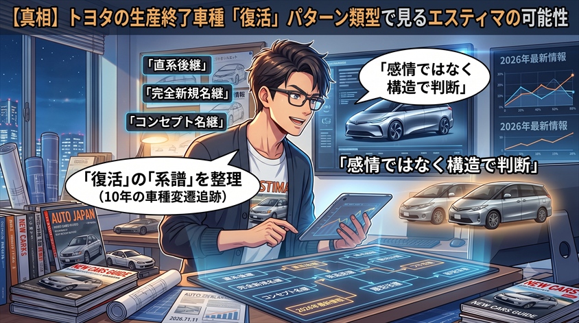 トヨタの生産終了車種「復活」パターン類型で見るエスティマの可能性