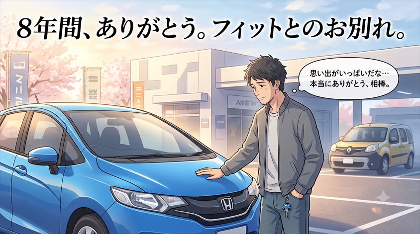 8年間乗り続けたホンダ フィットとのお別れ