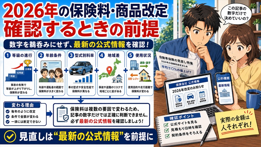 2026年の保険料・商品改定を確認するときの前提