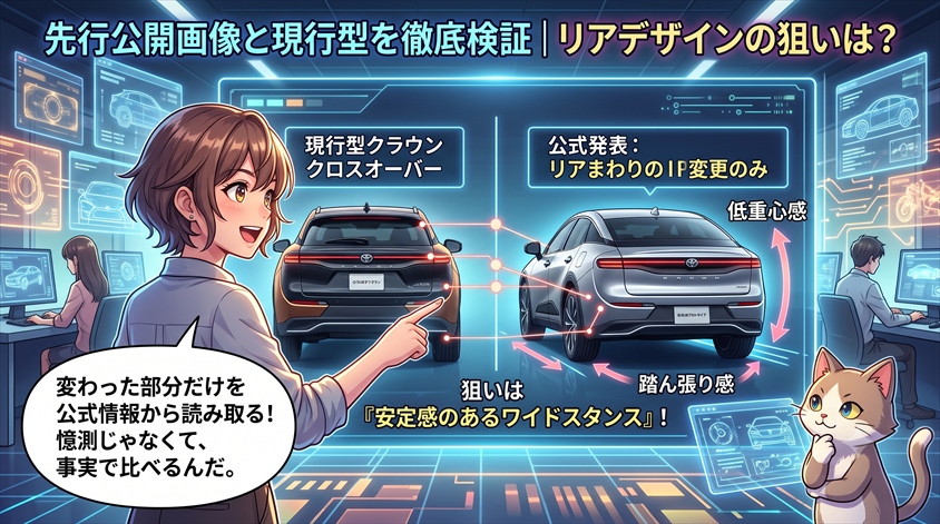 先行公開画像と現行型を見比べる|リアデザインは何が変わったのか【検証】