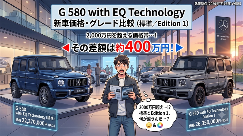G 580 with EQ Technologyの新車価格・グレード比較(標準/Edition 1