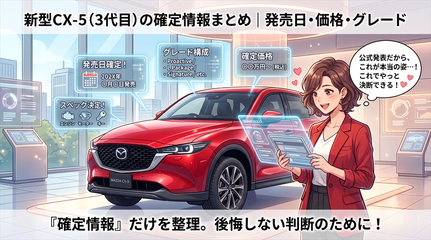 新型CX-5(3代目)の確定情報まとめ|発売日・価格・グレード