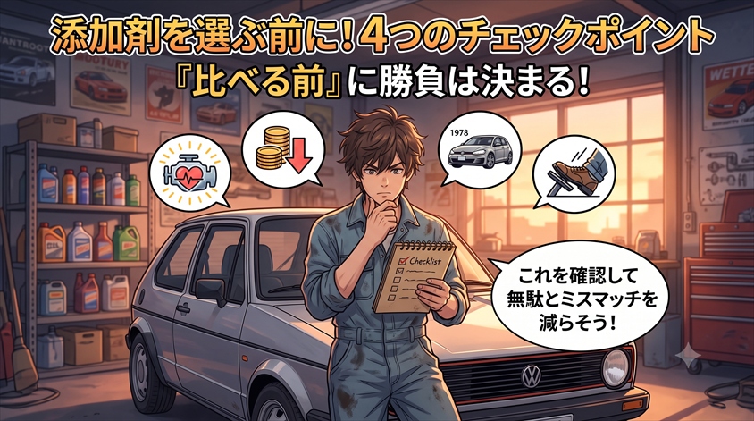 添加剤を選ぶ前に確認したい4つのチェックポイント