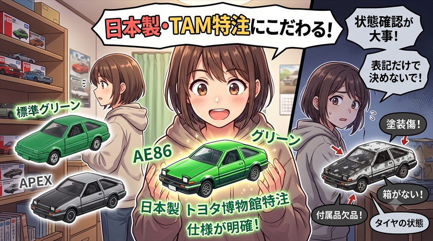 日本製・トヨタ博物館特注にこだわるならグリーンのAE86