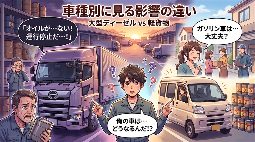 車種別に見る影響の違い