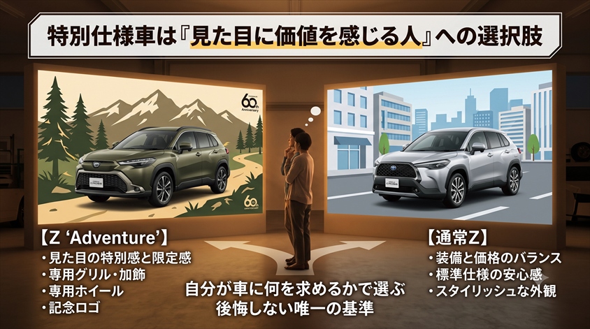 まとめ|特別仕様車は「見た目に価値を感じる人」への選択肢