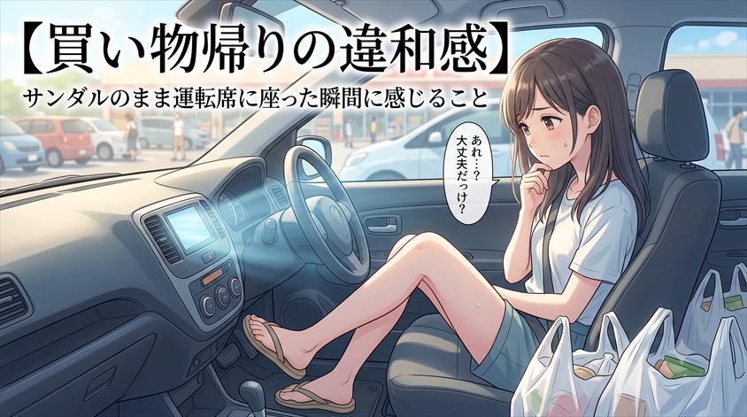 【買い物帰りのあの違和感】サンダルのまま運転席に座った瞬間に感じるこ