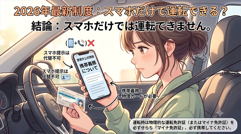 2026年時点で「スマホだけ」で運転できるのか──結論を先に