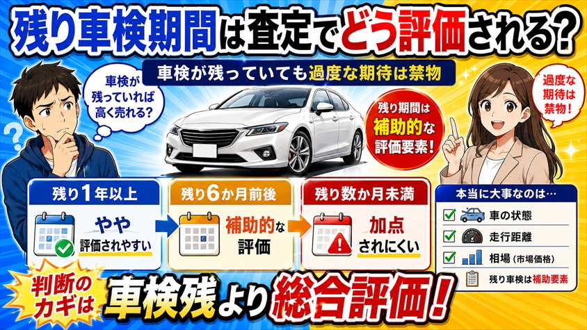 残り車検期間は査定でどう評価されるか