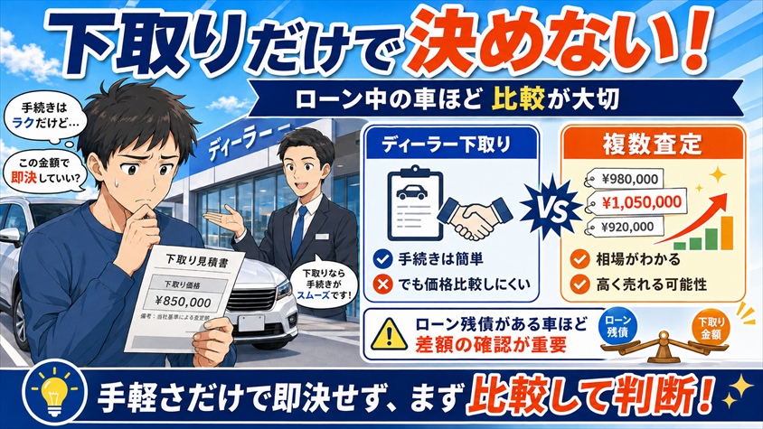 ディーラー下取りだけで決めないほうがいい理由