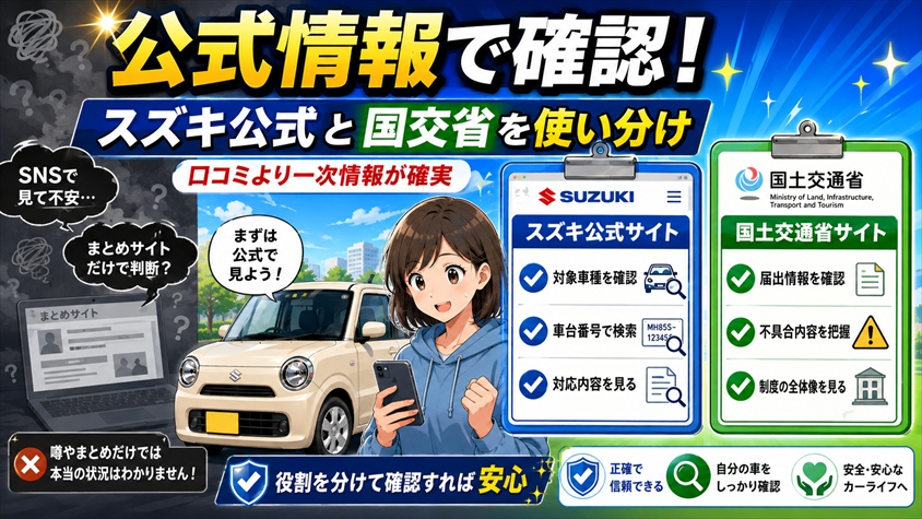 直近のスズキリコール情報を公式情報で確認する