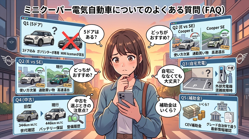 ミニクーパー電気自動車についてのよくある質問(FAQ)