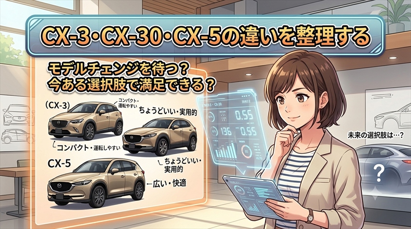 CX-3・CX-30・CX-5・CX-20の違いを整理する