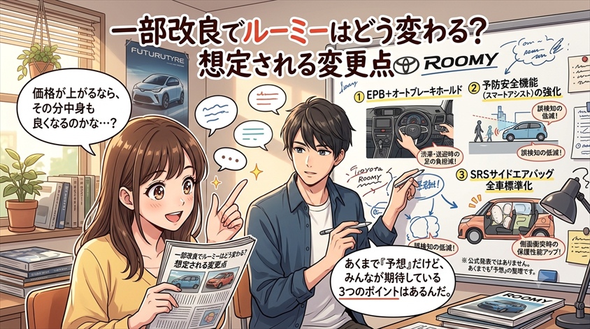 一部改良でルーミーはどう変わる？想定される変更点