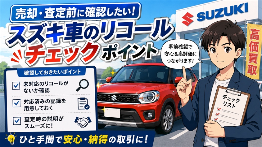 売却・査定前に確認したいポイント