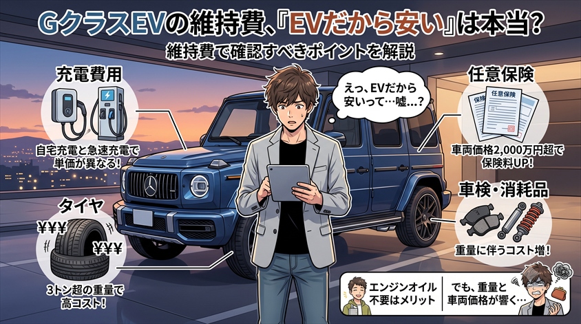維持費で確認すべきポイント——「EVだから安い」は本当か