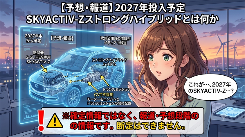 【予想・報道】2027年投入予定 SKYACTIV-Zストロングハイブリッドとは何か