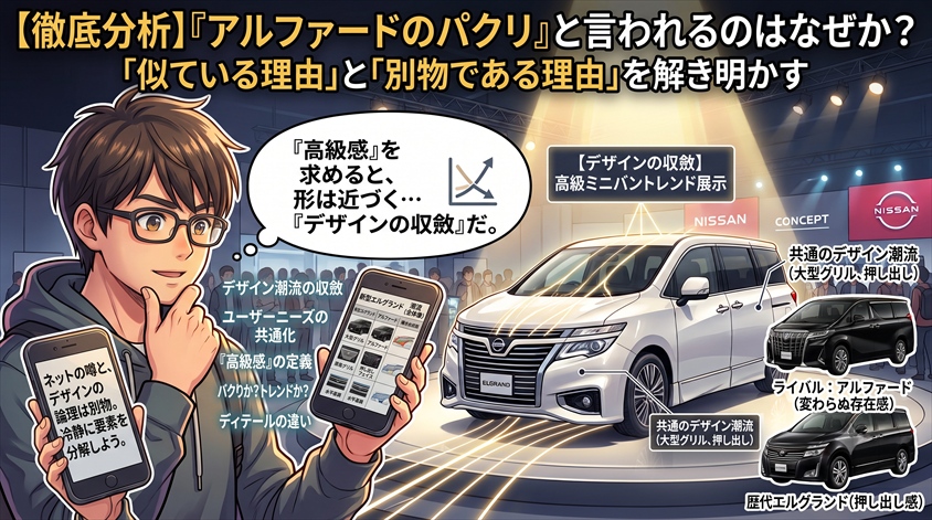 「アルファードのパクリ」と言われるのはなぜか――似ている理由と別物である理由