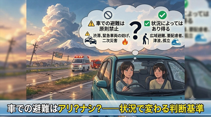 車で避難してよいのか——状況によって変わる判断基準