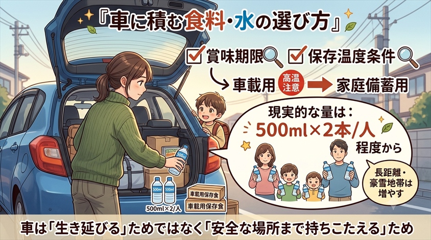 車内に備えておきたい最低限の防災用品