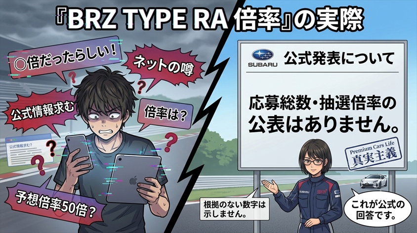 抽選倍率は公表されているのか―「BRZ TYPE RA 倍率」の実際