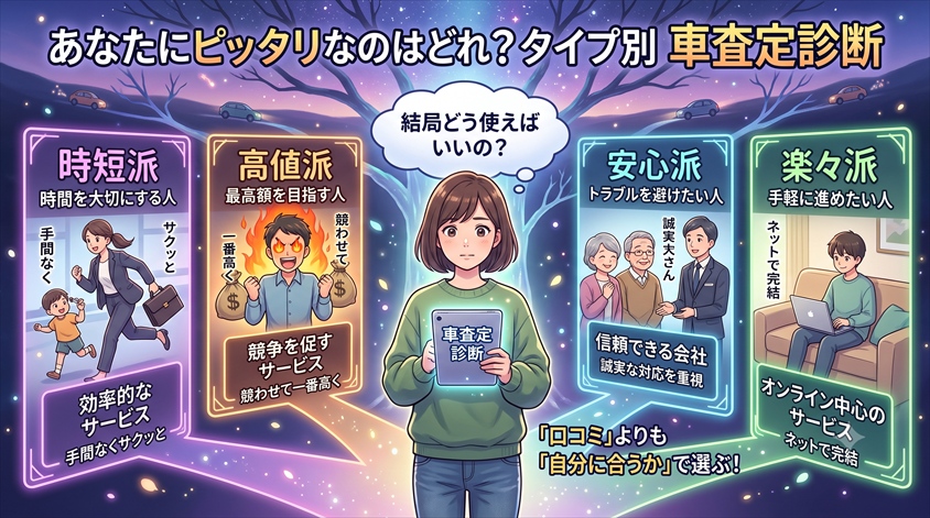 自分に向いている査定方法をタイプ別に見極める