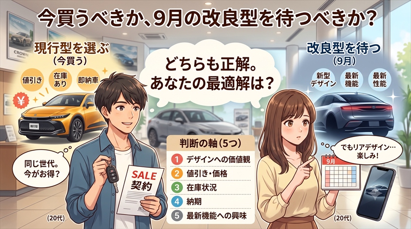今買うべきか、9月の改良型を待つべきか|あなたはどちらのタイプか