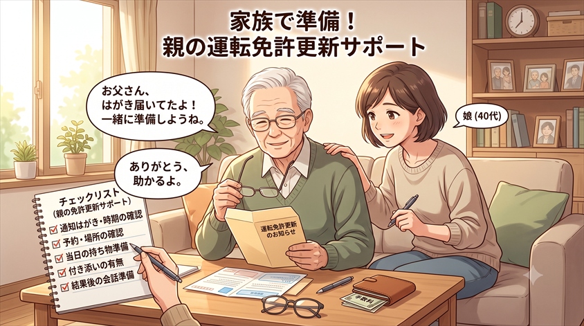 家族ができる準備|親の免許更新をサポートするチェックリスト