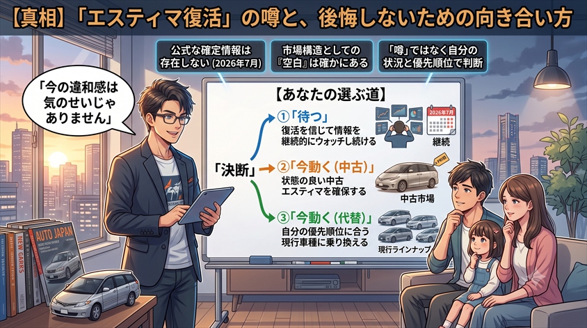 まとめ:「エスティマ復活」の噂と、後悔しないための向き合い方