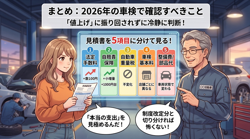 まとめ:2026年の車検で確認すべきこと