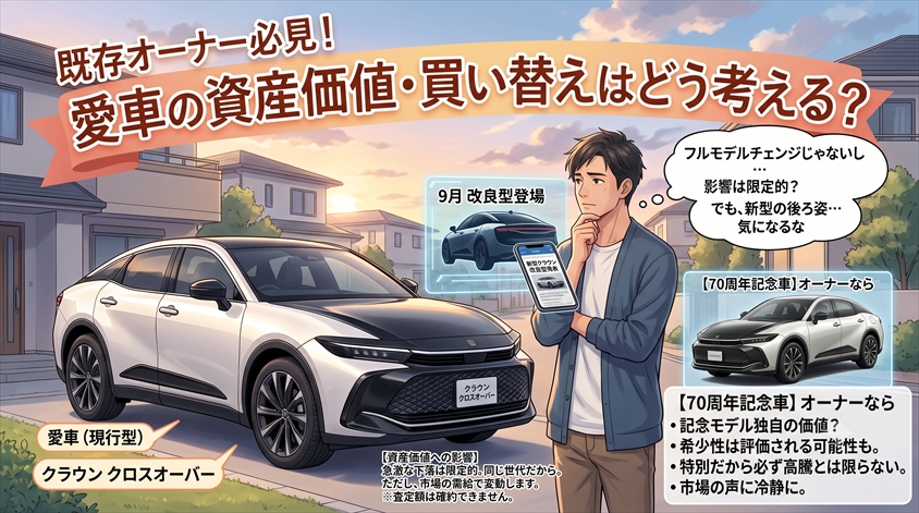 既存オーナー向け|改良型発表後の資産価値・買い替えの考え