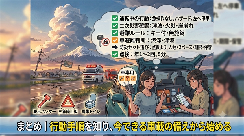 まとめ｜行動手順を知り、できる備えから始める