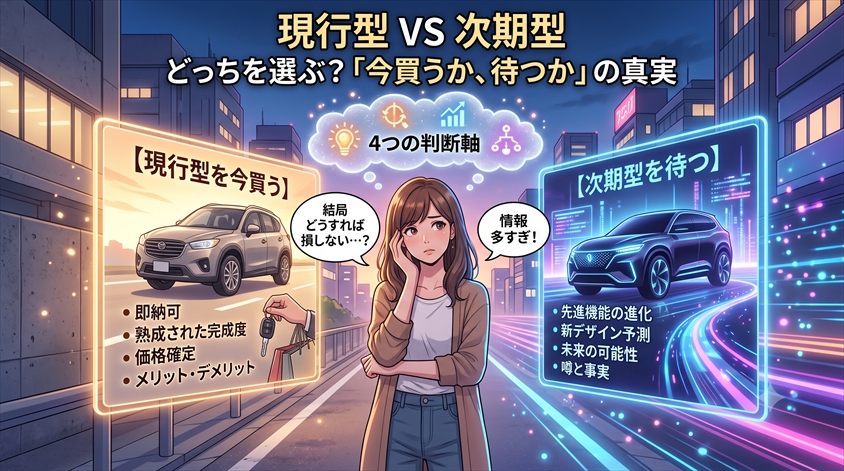 現行型を今買うべきか、次期型を待つべきか|4つの判断軸で比較する