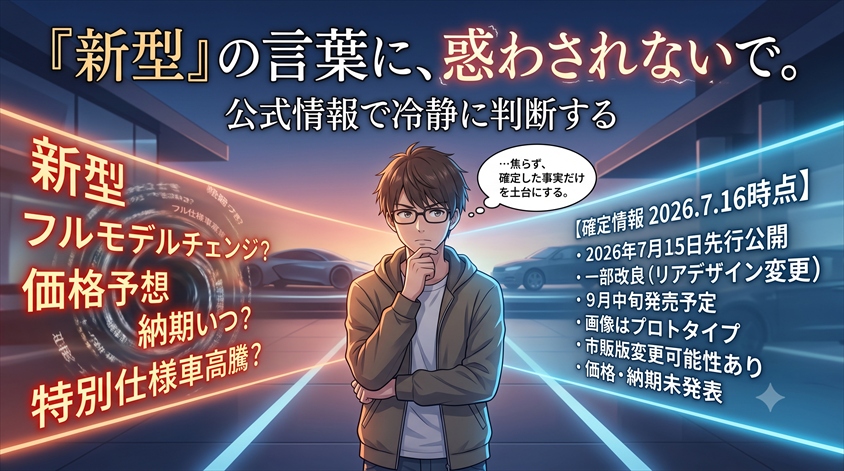 まとめ|「新型」の言葉に惑わされず、公式情報で冷静に判断する