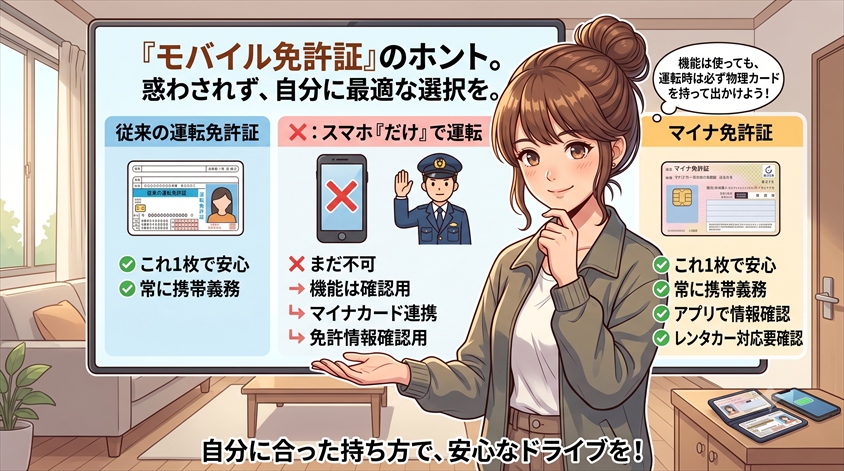 まとめ──「モバイル運転免許証」に振り回されず、自分に合った持ち方を