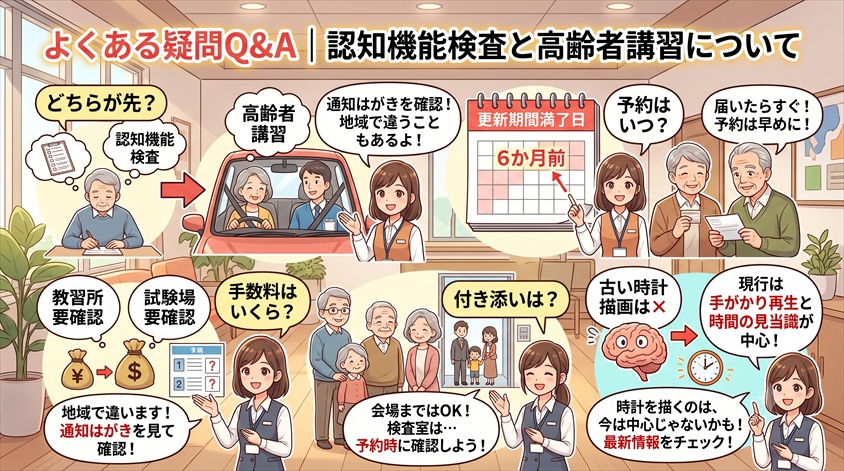 よくある疑問Q&A|認知機能検査と高齢者講習について