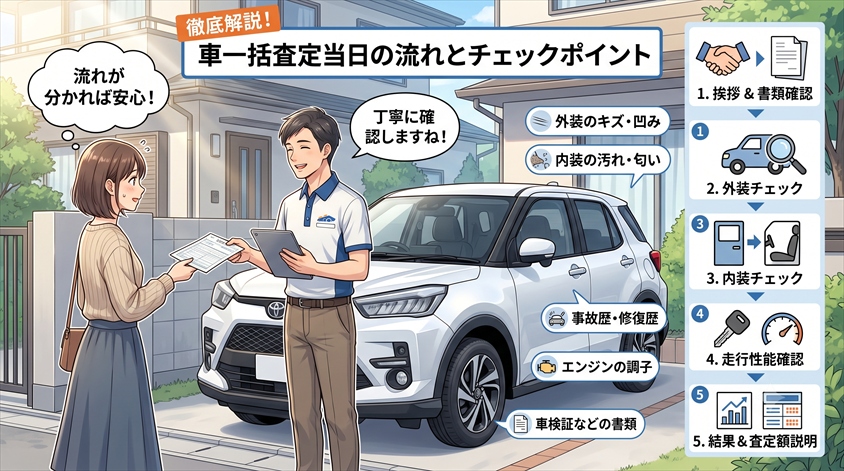 査定当日の流れとチェックされるポイント